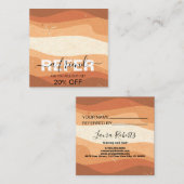 Carte De Référencement Élégant professionnel Orange Terracotta Boho Référ (Devant / Derrière)