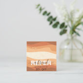 Carte De Référencement Élégant professionnel Orange Terracotta Boho Référ (Debout devant)