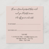 Carte De Référencement Élégant Rose de script moderne Gold Parties scinti (Dos)