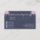 Carte De Référencement Elégant rose en cuivre ciseaux en or coiffeuse (Dos)