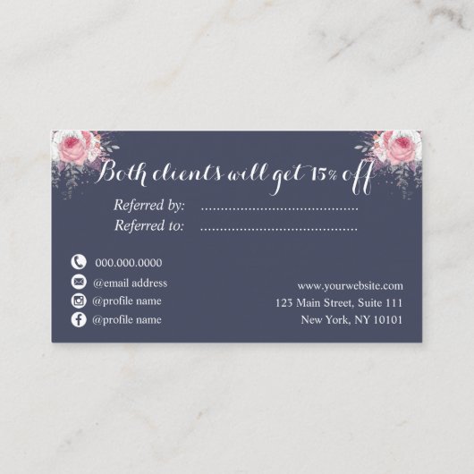 Carte De Référencement Elégant rose en cuivre ciseaux en or coiffeuse (Dos)