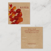 Carte De Référencement Élégant Rustique Feuille Eucalyptus (Devant / Derrière)