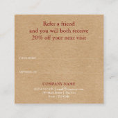 Carte De Référencement Élégant Rustique Feuille Eucalyptus (Dos)