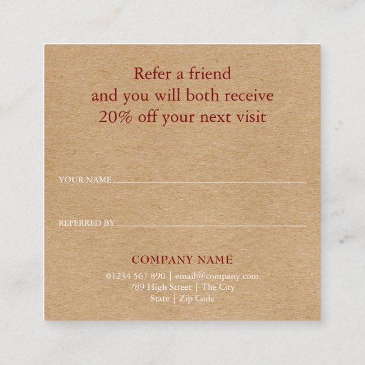 Carte De Référencement Élégant Rustique Feuille Eucalyptus (Dos)