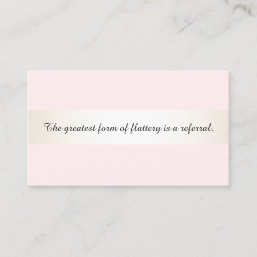 Carte De Référencement Elégant salon de coiffure rose et Spa aiguillage c (Devant)