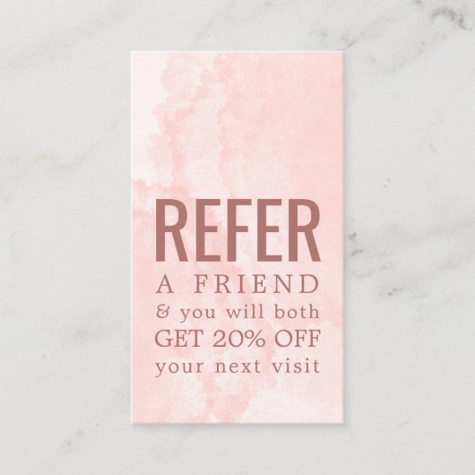 Carte De Référencement Elégant salon Pastel Bold Texture (Devant)