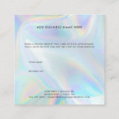 Carte De Référencement Élégant script Holographique d'affaires (Dos)