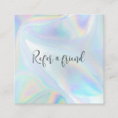 Carte De Référencement Élégant script Holographique d'affaires (Devant)