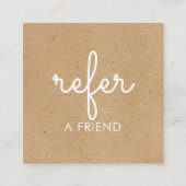 Carte De Référencement Élégant Simple Kraft Rustique (Devant)