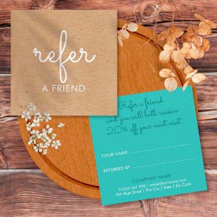Carte De Référencement Élégant Simple Kraft Rustique
