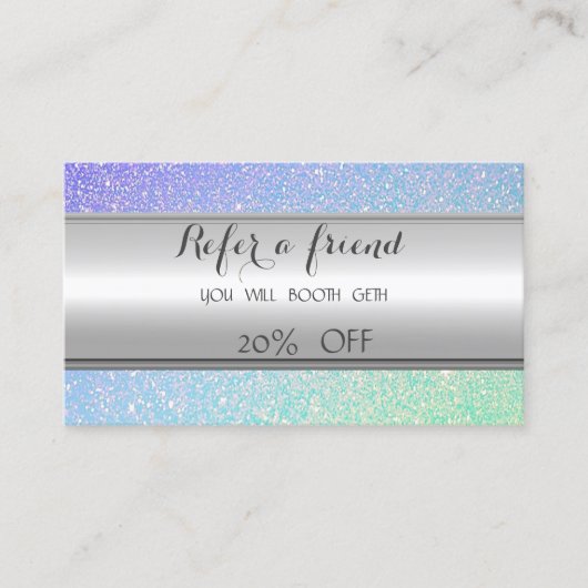 Carte De Référencement Elégant Stylish Striped, Parties scintillant de la (Devant)