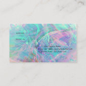 Carte De Référencement Élégant Tendance Professionnel Opale Iridescent (Dos)