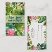 Carte De Référencement Elégant Tropics Green Feuilles Floral recommander  (Devant / Derrière)