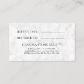 Carte De Référencement Elégante coupe-cheveux rose d'or (Dos)