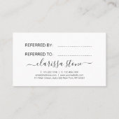 Carte De Référencement Elégante coupe-cheveux rose d'or (Dos)