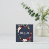 Carte De Référencement Elégante flûte marine Bleue Bourgogne (Debout devant)