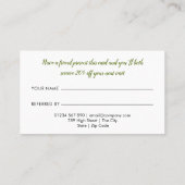 Carte De Référencement Élégante végétation de citrons (Dos)