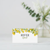 Carte De Référencement Élégante verdure de citrons (Debout devant)