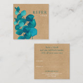 Carte De Référencement Élégantes Feuilles de Eucalyptus Rustiques Simples (Devant / Derrière)