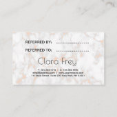 Carte De Référencement Élégantes lèvres en or rose en cuivre et maquillag (Dos)