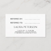 Carte De Référencement Élégantes lèvres roses manuscrites calligraphie de (Dos)