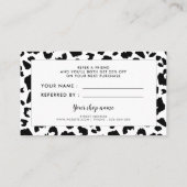 Carte De Référencement Empreinte de léopard personnalisable (Dos)