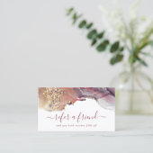 Carte De Référencement Encre D'Aquarelle Liquide D'Art Moderne Purple Et (Debout devant)