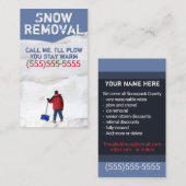 Carte De Référencement Enlèvement Business.Customizable de la neige (Devant / Derrière)