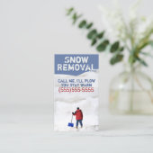 Carte De Référencement Enlèvement Business.Customizable de la neige (Debout devant)