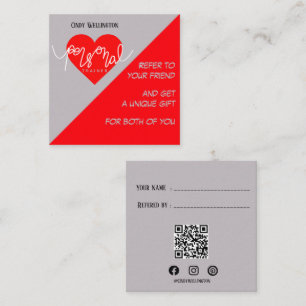 Carte De Référencement Entraîneur personnel de fréquence cardiaque
