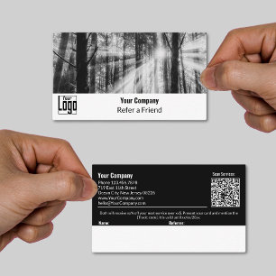 Carte De Référencement Entreprise d'image personnalisée classique en noir