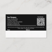 Carte De Référencement Entreprise d'image personnalisée classique en noir (Dos)