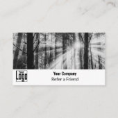 Carte De Référencement Entreprise d'image personnalisée classique en noir (Devant)
