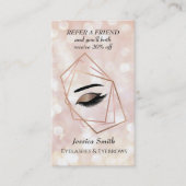 Carte De Référencement Epaules et sourcils géométriques chic bokeh (Devant)