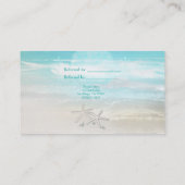Carte De Référencement Étoile de mer blanche de plage Été élégant Référez (Dos)