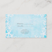 Carte De Référencement Étoile de mer peinte bleue aqua Plage Parrainer un (Dos)