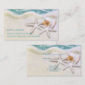 Carte De Référencement Étoile de mer sur l'eau de mer sarcelle sur la pla (Devant / Derrière)