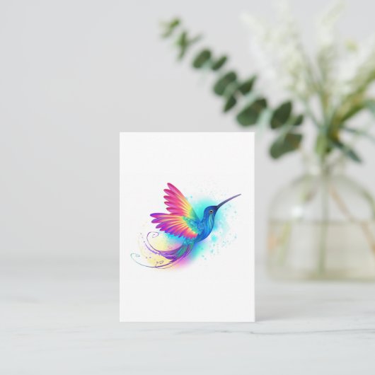 Carte De Référencement Exotic Rainbow Hummingbird (Debout devant)