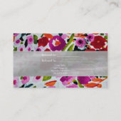 Carte De Référencement Explosion de couleur vive Fleurs aquarelles encrée (Dos)