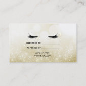 Carte De Référencement Extensions de cils Cils en or parrainez un ami (Dos)