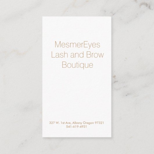 Carte De Référencement Eyelash Instructions de soins postérieurs Référenc (Dos)