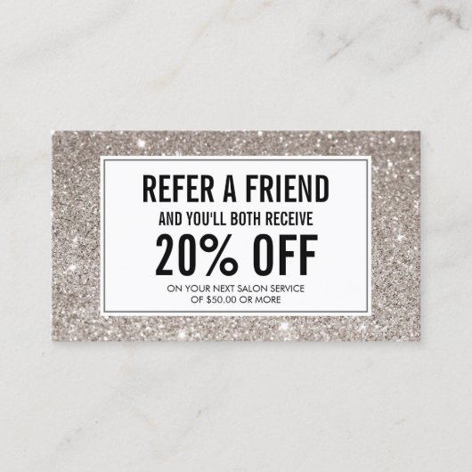 Carte De Référencement Eyelashes avec Argent Parties scintillant Salon Or (Devant)