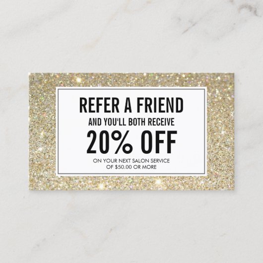 Carte De Référencement Eyelashes avec Gold Parties scintillant Salon Cart (Devant)