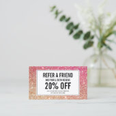 Carte De Référencement Eyelashes avec Rouge/Bronze Parties scintillant Sa (Debout devant)