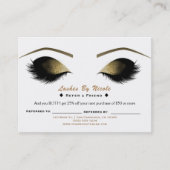 Carte De Référencement Eyelashes de maquillage Glam Référer un ami (Devant)