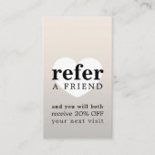 Carte De Référencement Faux moderne Silver Black White Heart Bold Salon (Devant)