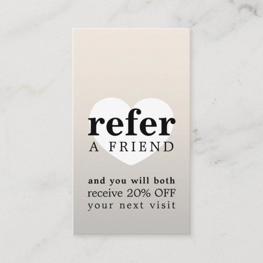 Carte De Référencement Faux moderne Silver Black White Heart Bold Salon (Devant)