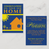Carte De Référencement félicitations pour votre nouvelle maison (formes c (Devant / Derrière)