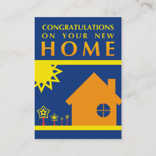 Carte De Référencement félicitations pour votre nouvelle maison (formes c