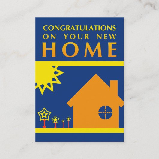 Carte De Référencement félicitations pour votre nouvelle maison (formes c (Devant)
